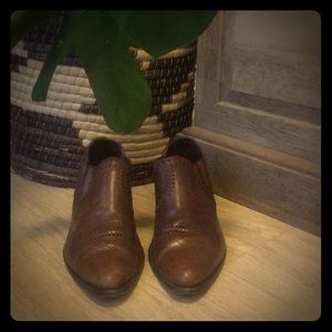 VINTAGE BROWN LEATHER WINKLEPICKERS